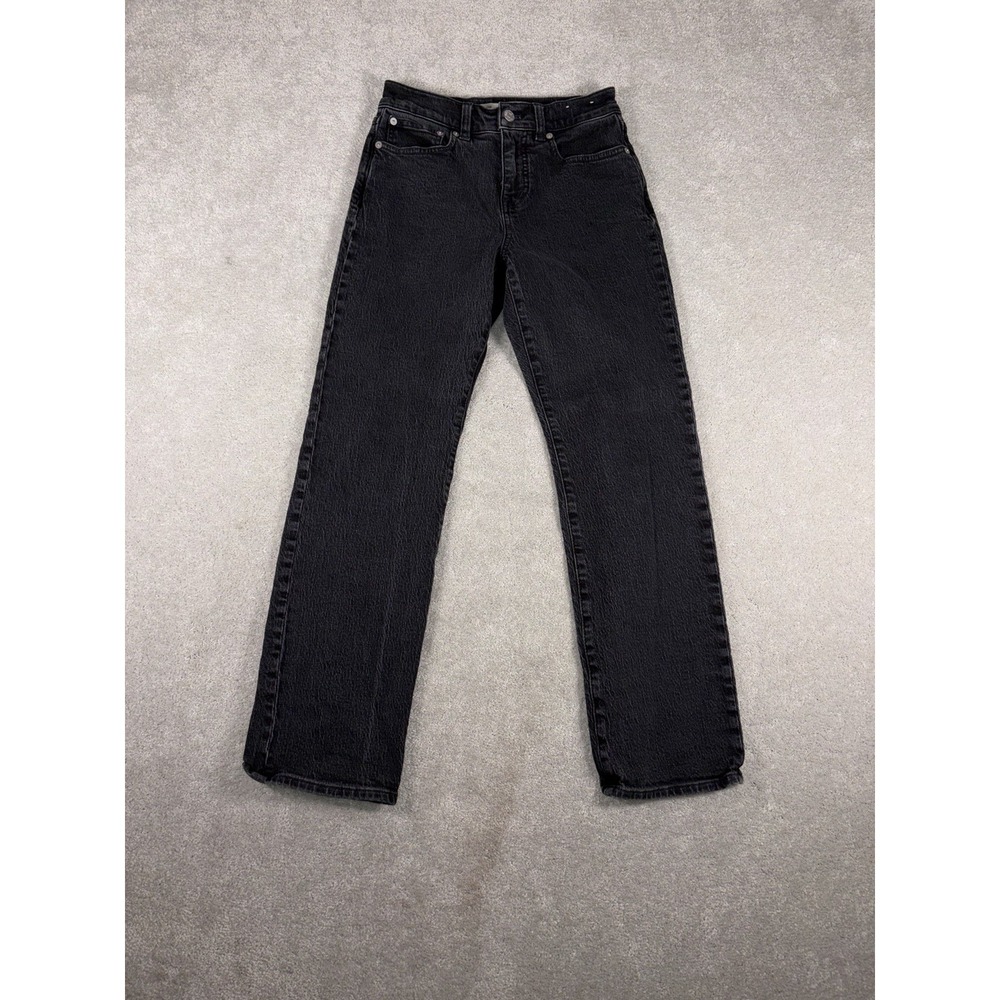 Madewell 90s Straight Jeans Womens 25P Petite‎ Black Washed Jeans